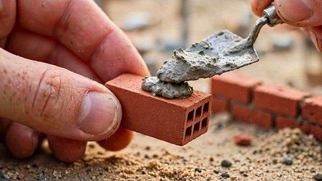 Строит ВИЛЛУ из мини кирпичей