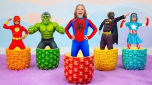 Nastya and her Superhero Friends help everyone and save the day.