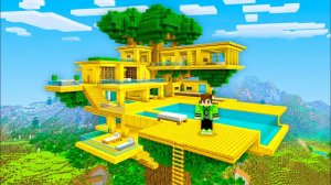 Я ПОСТРОИЛ ГИГАНТСКИЙ СУПЕР-ДОМ НА ДЕРЕВЕ в Minecraft!
