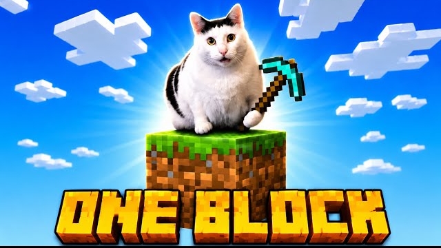 Майнкрафт на одном блоке с кошкой (часть 3) OneBlock