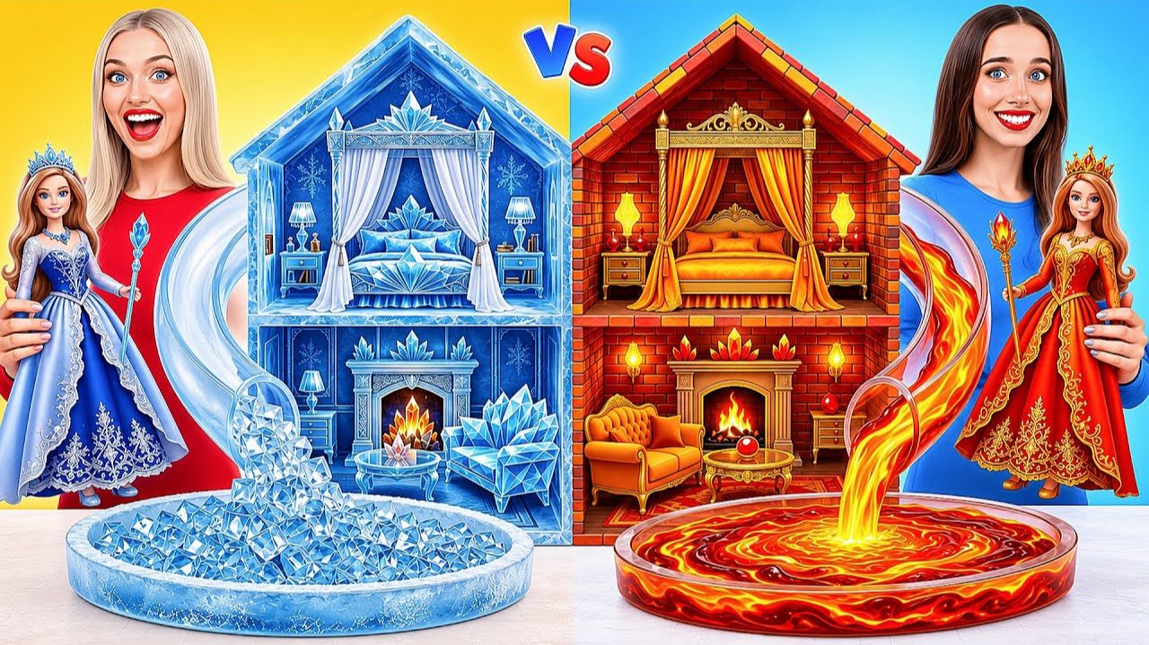 Строим Удивительный Кукольный Домик Холодный Vs Горячий Челлендж # Война Пранков от Multi DO Gi
