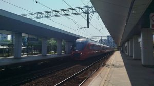 Электропоезд ЭШ2-004 Аэроэкспресс платформа Тимирязевская МЦД-1 2.08.2026