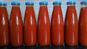 Вкусный томатный сок на зиму. Самый простой и быстрый способ без соковыжималки