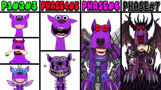 Sprunki OC: ПЕППЕР — гигантский фиолетовый пёс из DURPLE Sprunki 🐶💜 | Фаза 1–7