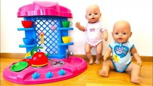 Easy learning  colors with toy tea set and Babies