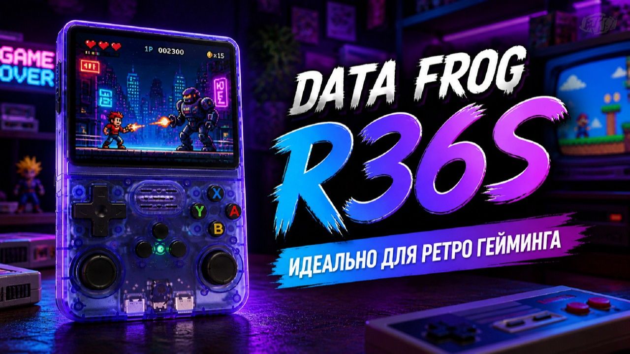 DATA FROG R36S Обзор недорогой портативной игровой приставки - Удивила?