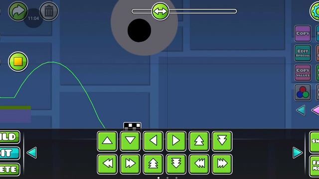 построил уровень в Geometry Dash