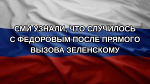 СМИ узнали, что случилось с Федоровым после прямого вызова Зеленскому
