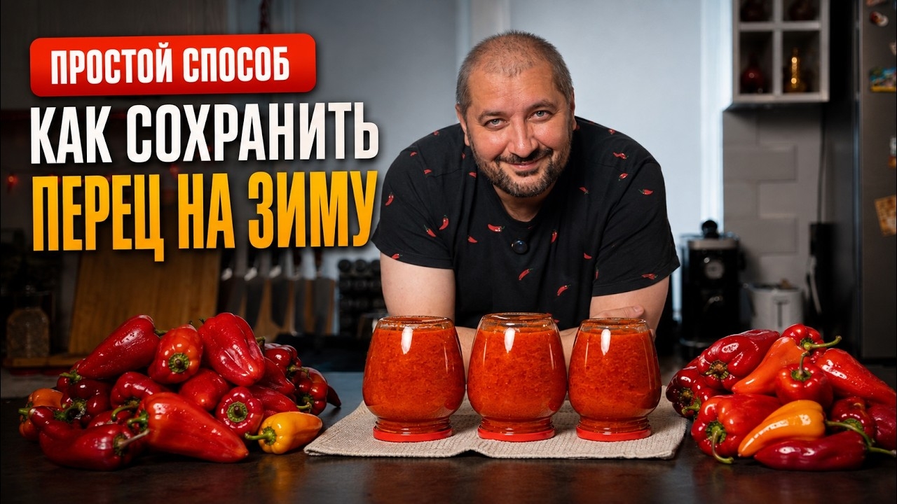 Простой рецепт. Как сохранить перец на зиму.