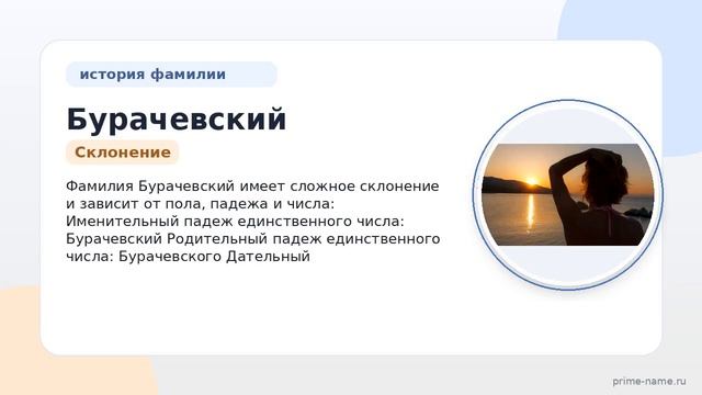 Фамилия Бурачевский: происхождение значение и склонение