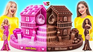 Строим Удивительный Кукольный Домик # Жевательная Резинка vs Шоколадный Челлендж от Multi DO Gi