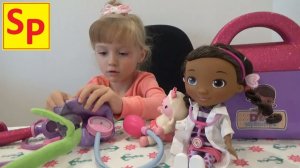 Доктор Плюшева набор McStuffins, лечим зверей, клеим наклейки