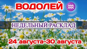 ВОДОЛЕЙ♒ Недельный расклад 24-30 АВГУСТА /Таро Прогноз/Сферы жизни