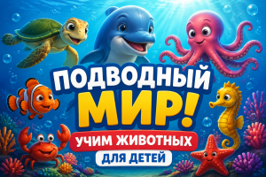 Подводный мир: учим животных с детьми