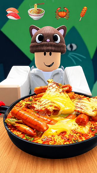 🧀 ASMR Мукбанг с острым сырным раменом в Роблокс #Roblox