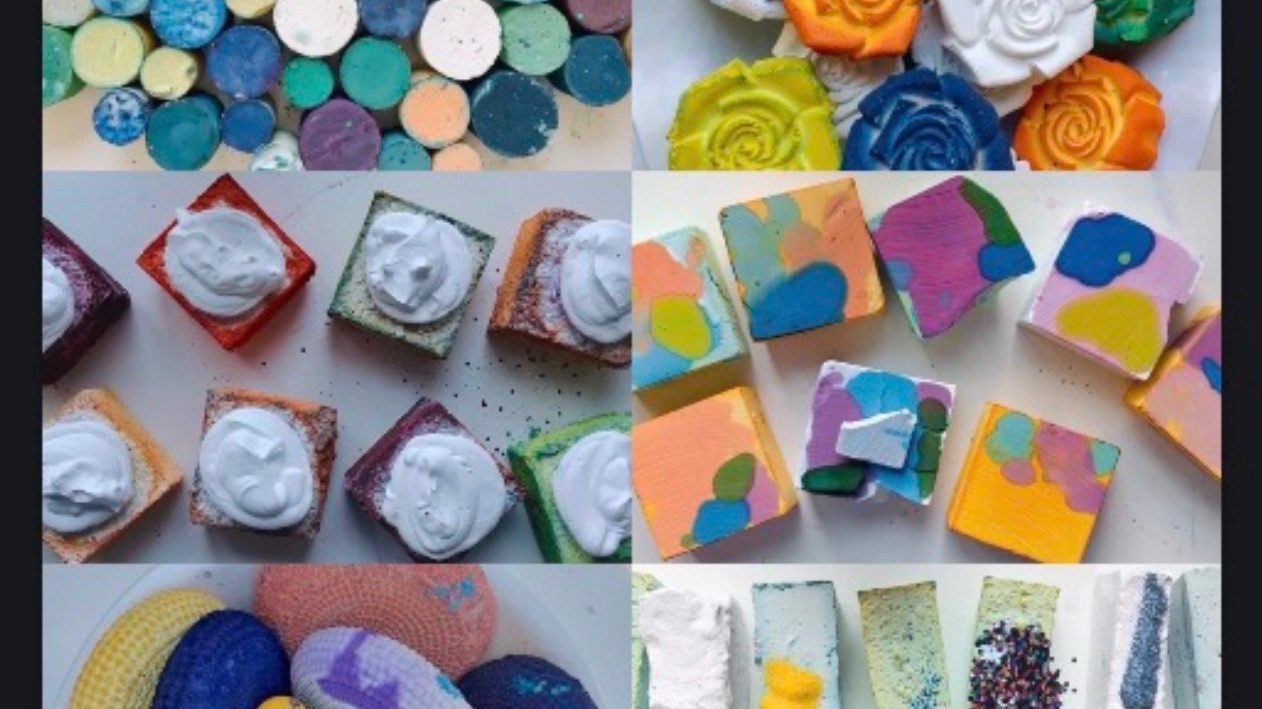 ASMR Crush Chalk 🌈⬜️(ассорти мини видео)7в1