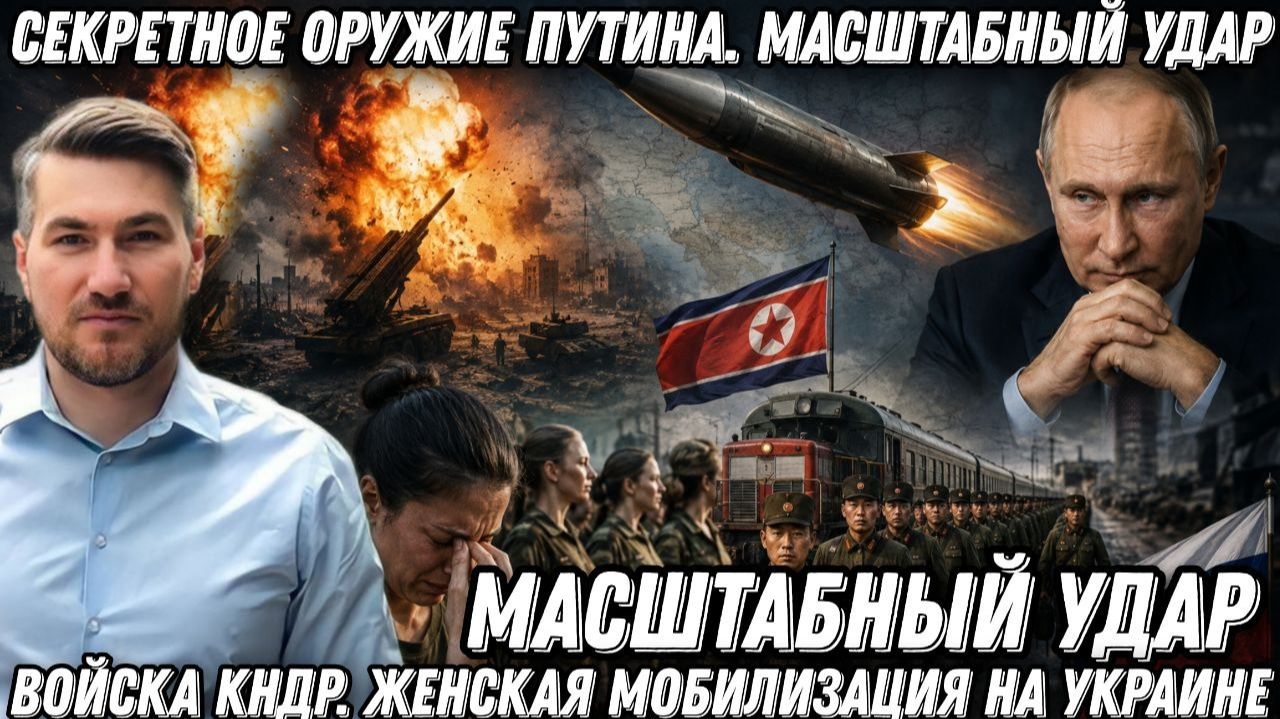 Прямо сейчас! Секретное оружие Путина. Масштабный удар! Войска КНДР. Женская мобилизация на Украине