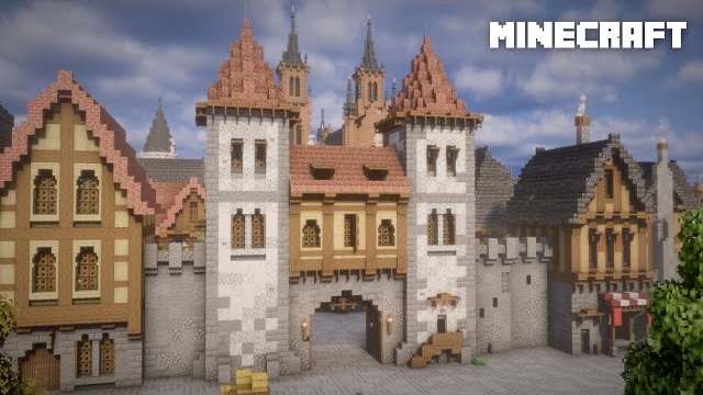 Майнкрафт: Как построить средневековые городские ворота | Gatehouse Tutorial