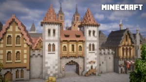 Майнкрафт: Как построить средневековые городские ворота | Gatehouse Tutorial