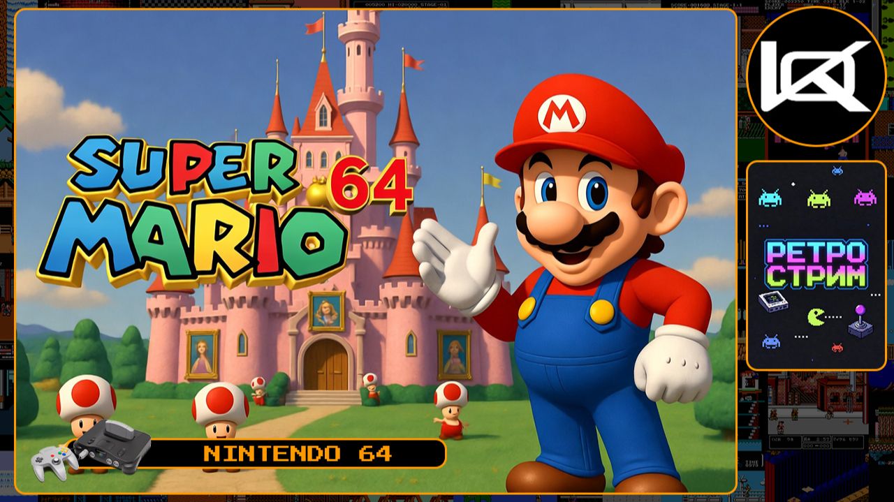 🔴 [7] Super Mario 64 (1996) — Прохождение N64 | Ретро стрим