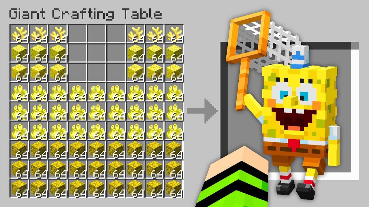 Я могу превратиться в ГУБКУ БОБА в Minecraft!