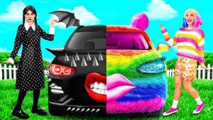 Радужная машина vs Черная машина Челлендж _ Смешные Моменты