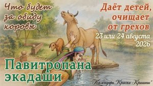 Павитропана Путрада Экадаши: 23 или 24 августа 2026. Благословение детей.