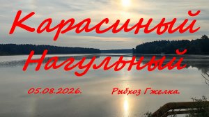 Карасиный Нагульный.  05.08.2026. Рыболовный клуб Гжелка. Платная рыбалка в Московской области.