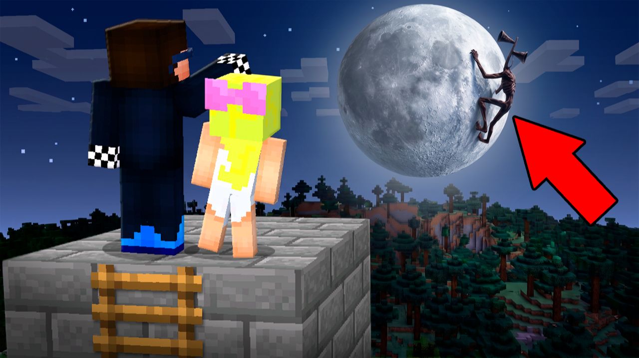 🌑МЫ НАШЛИ СИРЕНОГОЛОВОГО НА ЛУНЕ В МАЙНКРАФТ! ШЕДИ MINECRAFT