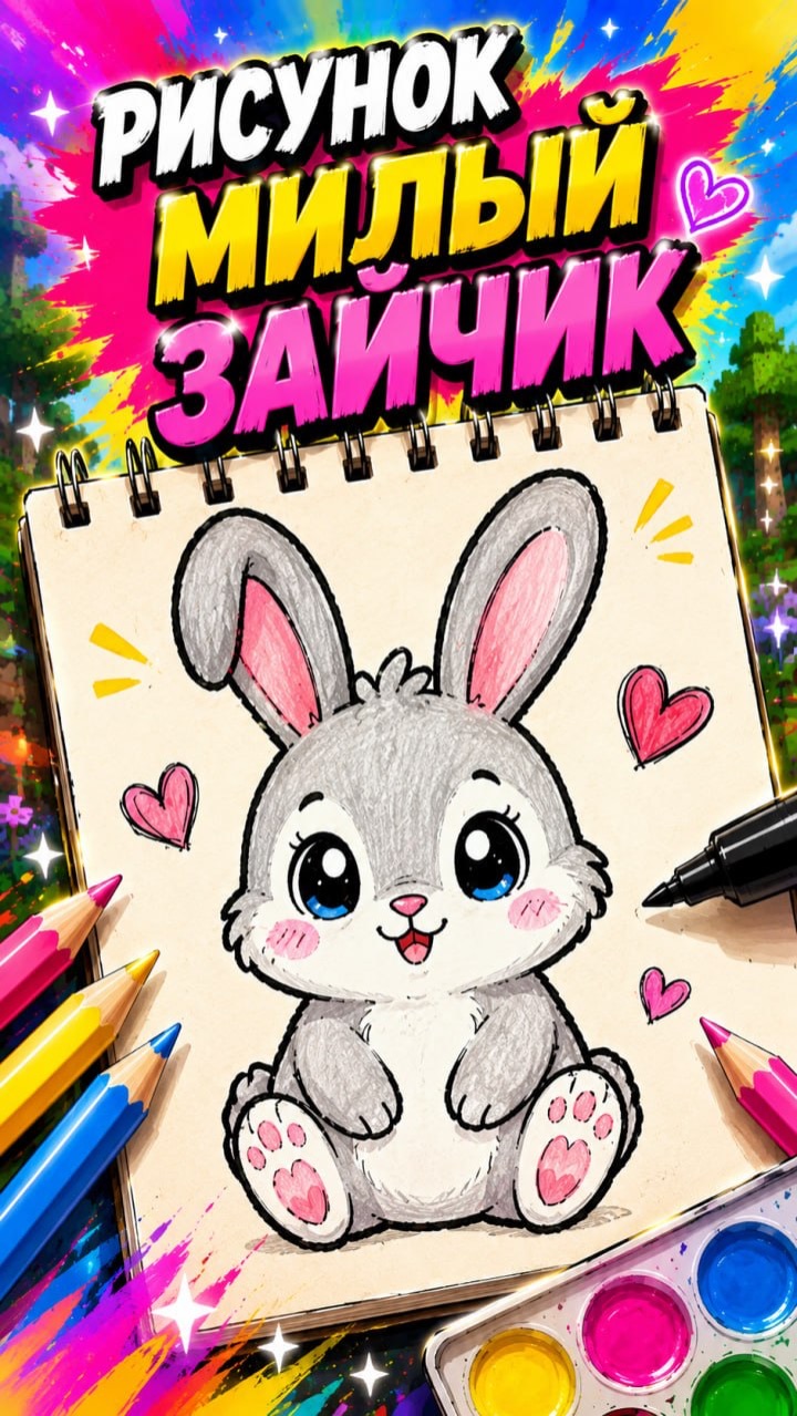 Рисунок. Милый зайчик