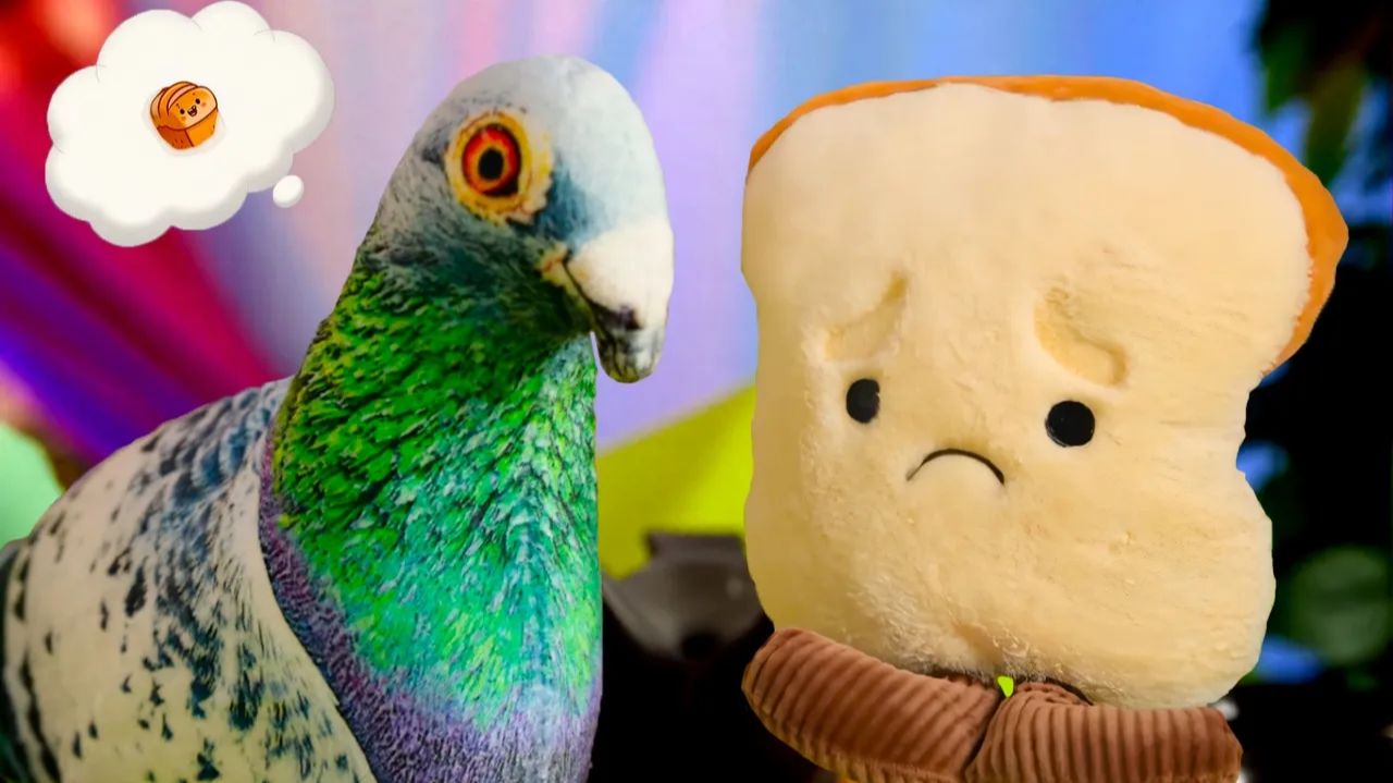 🐦 ГОЛУБЬ НАПАЛ НА ХРУМА! 😱 — Песенки Фортуны — Сможет ли хлебный Хрум спастись_