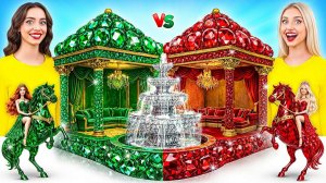 Строим Удивительный Кукольный Домик Рубиновый vs Бриллиантовый Челлендж # Смешные Cитуации