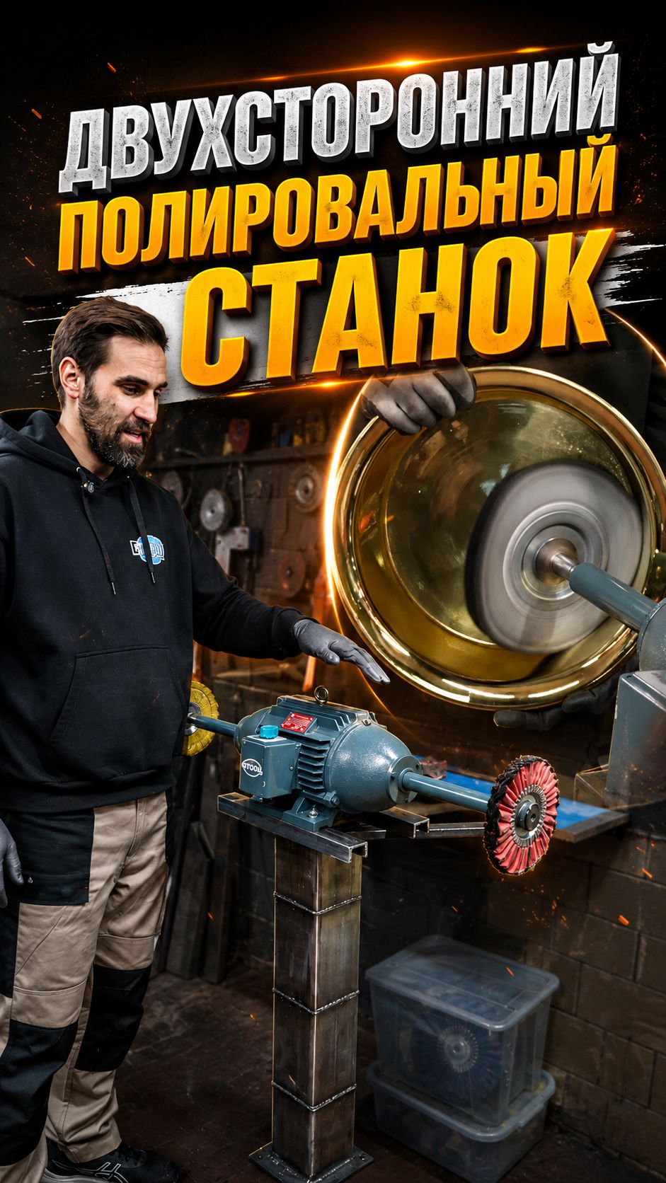 Простой надежный и мощный полировальный станок Gtool.