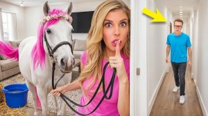 ПРЯЧЕМ НАСТОЯЩУЮ ЛОШАДЬ ОТ ПАПЫ В ДОМЕ! 🤫🐴 (Он ни за что не должен узнать!)