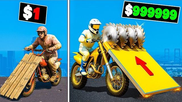 Mega Ramp Bike от 1 до 1 000 000 долларов в GTA 5
