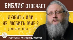 ЛЮБИТЬ ИЛИ НЕ ЛЮБИТЬ МИР ?  Иеромонах Нектарий (Соколов)
