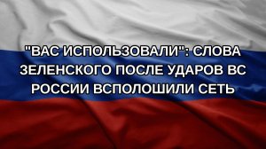 «Вас использовали»: слова Зеленского после ударов ВС России всполошили Сеть
