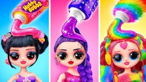 Сделала наряд из ЖВАЧКИ_! Невероятный мейковер кукол в стиле K-Pop  5 крутых идей!