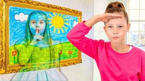 Children learn to play hide-and-seek safely