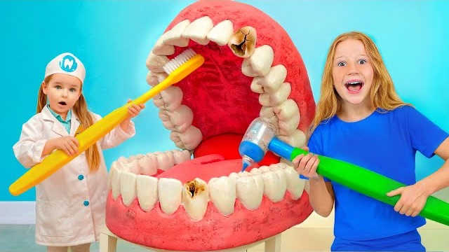 Nastya And Useful Dentist Story For Kids