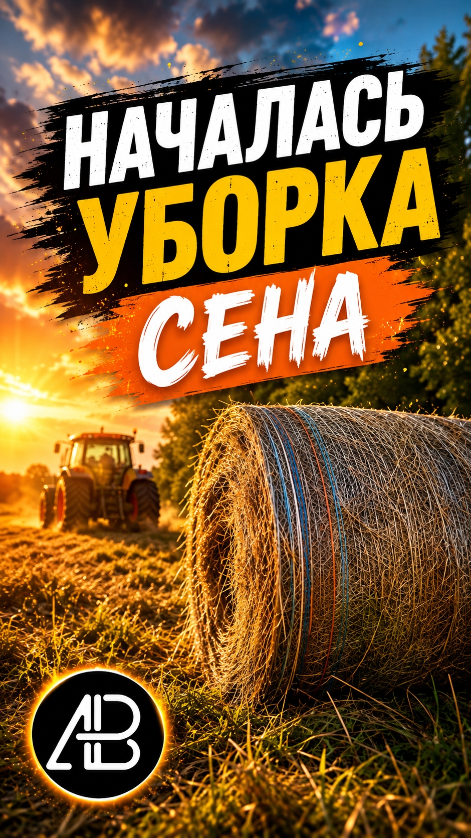Заготовка сена #сено #сенокос #сеновал #уборкасена #поле #трактор #деревня #жизньвдеревне