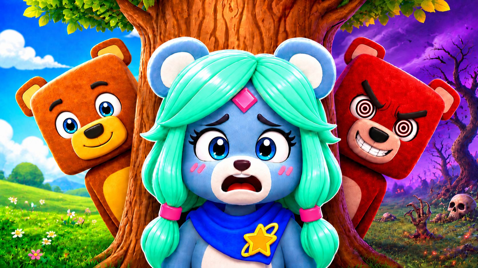 😱Я ПОПАЛА НА ТЕМНУЮ СТОРОНУ ИГРЫ  СУПЕР МИШКА SUPER BEAR ADVENTURE