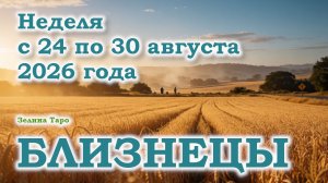 БЛИЗНЕЦЫ | ТАРО прогноз на неделю с 24 по 30 августа 2026 года