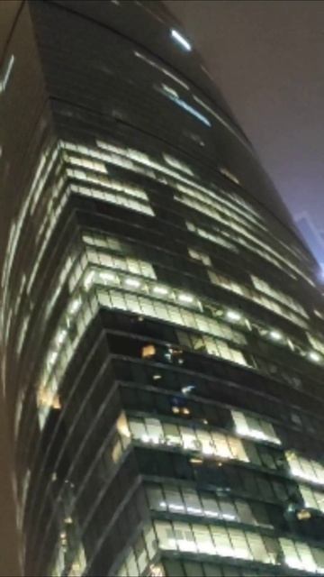 Москва-Сити Вечером красивый вид на башни