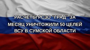 Расчеты РСЗО «Град» за месяц уничтожили 50 целей ВСУ в Сумской области