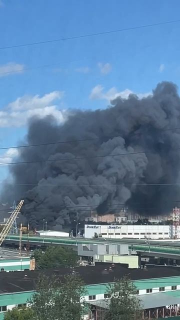 Пожар на складе в Одинцово