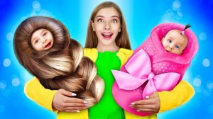 Проблемы Длинных и Коротких Волос # Сумасшедшие Ситуации в Школе с Тонкими VS Густыми Волосами