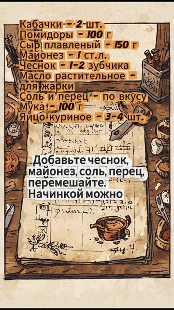 Рулетики из кабачков в кляре с начинкой