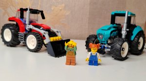 ТРАКТОРА LEGO И LEGO человечки. СЕРЁЖА ИГРАЕТ😍