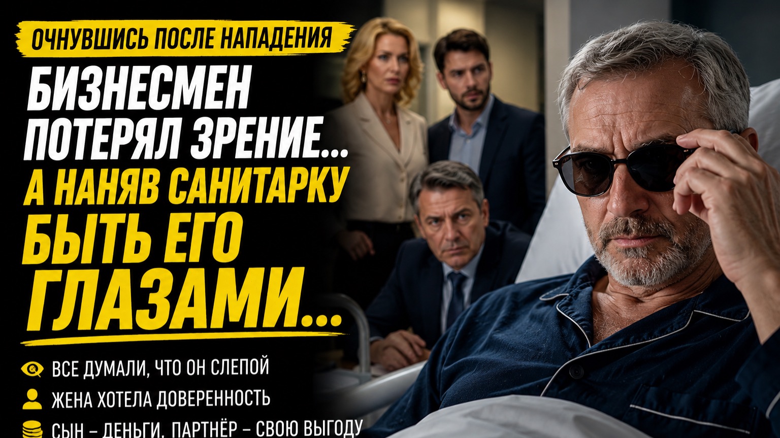 Все думали, что бизнесмен ослеп навсегда. Но однажды он увидел то, чего видеть не должен был